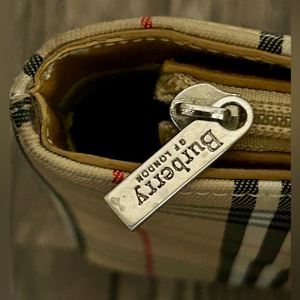 BURBERRY BLUE LABEL Nova Check Plaid Shoulder Bag Canvas Leather Tan Black Red - Picture 12 of 16